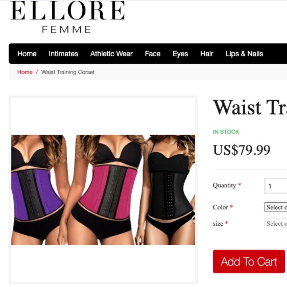 NEW PINK Ellore Femme Waist Trainer Corset